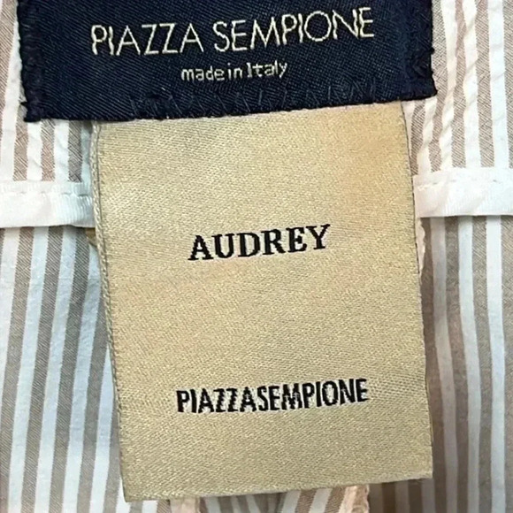 Womens Piazza Sempione Audrey dress pants Cotton Silk Elastic size 42 Made in It - Picture 8 of 10